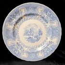 Authentic Reproduction Vintage Mint Texian Campaigne Blue Transferware Plate Mcm. Fixed Price $46.71.