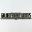 Golden Motors Ford Auto Dealer Badge Metal Emblem Tag. Fixed Price $39.99.