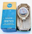 Taylor No. 2957 Tan Color Self Illuminated Navigator Compass + Box / Nos Mtt. Fixed Price $44.99.