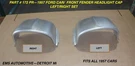 1957 Ford Front Fender Headlight Cap #172PR. Left/right Set. Ems Auto. Fixed Price $375.00.