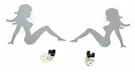 Sitting Nude Cutouts Stud Mount Right & Left 3-5/8" Wide Chrome GG#90031-41 Set. Fixed Price $20.51.