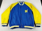 Vintage Steve & Barry's Jacket Mens 2XL Blue Yellow Varsity Navy Letterman 90S. Fixed Price $49.99.