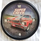 Super Chevy Wall Clock Red Classic Car Quartz M2188 W/new Battery. Fixed Price $16.00.