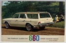 1963 Rambler Classic Six 660 Cross Country Wagon, Antique Postcard. Fixed Price $5.95.