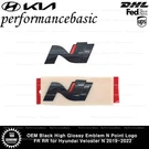New Black High Glossy Emblem Point Logo Fr Rr For Hyundai Veloster 2019-2022. Fixed Price $100.00.