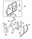 Genuine Mopar Door Hinge Reinforcement Right 55372530AC. Fixed Price $196.04.