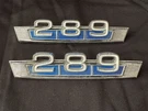 1967 Ford 289 Chrome Emblem C70B-16237-A, Mustang, Fairlane, Ranchero. Fixed Price $27.00.