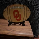 Wood Football Desk Name Plate Oklahoma Sooners Red Ou Sports Logo Decor. Fixed Price $10.00.