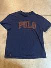 Vintage Polo Ralph Lauren Spell Out Logo Shirt Single Stitch Mens Large Navy. Fixed Price $19.99.