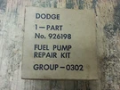 For Dodge W.c. Wc 3/4 Ton Fuel Pump Repair Kit G502 Nos Original Box. Fixed Price $37.50.