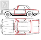 Oe Quality Mercedes Sl W113 Pagoda 7 Seals Body. Fixed Price $701.46.