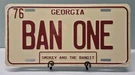 Smokey The Bandit Georgia License Plate Embossed Aluminum Car Tag. Fixed Price $14.39.