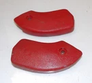 1964 1/2 Mustang Coupe Convertible Orig Lh + Rh Red Bucket Seat Hinge Covers. Fixed Price $99.00.
