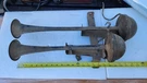 1939 1940 Ford Electric Horns Original Pair Trumpet. Fixed Price $200.00.