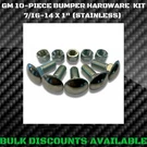 1957-1986 Bonneville Front Rear Chrome Bumper Bolts Nuts 7/16 Carriage Gm Nos. Fixed Price $20.76.