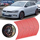 For Vw Jetta Passat Golf Wheel Rim Decal Tape Stripe Red Reflective Vinyl 20X. Fixed Price $15.94.