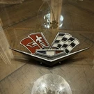 1964-66 Corvette Fender Emblem V-cross Flags Gm #3872930 And #3827158 Pieces. Fixed Price $75.00.