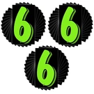 Versa-tags 36 Number Six (6) 7.5-INCH Green And Black Windshield Pricing Numb.... Fixed Price $23.52.