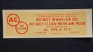 Two 1958-1961 Chevrolet Air Cleaner Decals Ac Type A77C Fuel Injection. Fixed Price $13.49.
