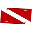 Smart Blonde Dive Flag License Plate. Fixed Price $14.98.