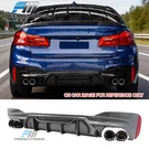For 21-23 Bmw 5 Series Sport Cf Print Rear Diffuser Mp Style+ Black Quad Tips. Fixed Price $249.99.