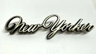 Vintage 1966 Chrysler New Yorker Front Fender Script Nameplate Emblem. Fixed Price $29.00.