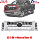 Front Bumper Upper Grille Chrome For 2017-2019 Nissan Titan Xd. Fixed Price $441.01.