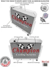 80 81 82 83 Jeep CJ7 Chevy V8 Conversion Champion Row Aluminum Radiator CC1919. Fixed Price $302.05.