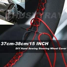Black Red 15" Steering Wheel Cover Leather For Honda Element 2003-2011. Fixed Price $23.99.
