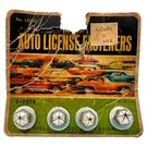 Vintage 1970 Orion Ind Hollywood Accessories Auto License Fasteners Metal #1012C. Fixed Price $16.46.