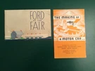 2 Chicago Century Progress Brochures 1933 Chevy Making Of Motor Car Ford At Fair. Fixed Price $14.95.