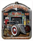 Genuine Stolen Parts Rat Rod Garage Gas Station Sign 14 18. Fixed Price $26.00.