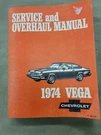 1974 Chevrolet Vega Service And Overhaul Manual Gm Oem ST300-74. Fixed Price $20.50.