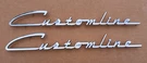 1955 Ford Customline Script Emblems Free Shipping Usa. Fixed Price $99.95.