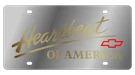 For Chevrolet Heartbeat Of America Stainless Steel License Plate. Fixed Price $47.25.