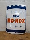 Nos Original 1960 Gulf No-nox Porcelain Gas Pump Plate Sign & Oil.. Fixed Price $199.99.