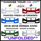 New Front Bumper For 2016-2018 Honda Civic Painted *choose Your Color* HO1000306. Fixed Price $392.01.