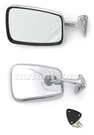 Fiat 850 124 Spider Chrome Side View Mirror Trapezoid New. Fixed Price $66.00.