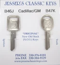 Eldorado Original Nos B46J B47K Cadillac/gm Badge Nickel Keys Set 1970 1974. Fixed Price $75.00.