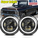 For 1967-1972 Chevy C10 Pair Inch Led Headlights Round Approved Hi/lo Lamp. Fixed Price $36.29.