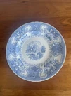 Authentic Reproduction Vintage Mint Texian Campaigne Blue Transferware Plate. Fixed Price $135.00.
