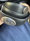 Smu Mustangs Belt Genuine Real Leather Size 36 Black Pony Up Horse. Fixed Price $22.95.