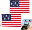 2 Pcs Car American Flags, Double-sided Usa Decor For Led Whip Light & Anten. Fixed Price $19.99.
