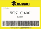 Suzuki Genuine Bleeder 59121-01A00. Fixed Price $10.43.