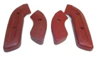 1968 1969 Mustang Gt Mach Boss Grande Cougar Orig Lh+rh Red Seat Hinge Covers. Fixed Price $119.00.