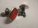 Red License Plate Reflector Mounting Bolts. Vintage Pair, Original Accessory. Fixed Price $14.95.