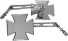 Emgo Mirror Side View Maltese Cross Split Stem Right Bolt-on Chrome 20-34861A. Fixed Price $47.99.