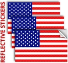 3PC Reflective American Flag Sticker - 5X3 Inches Multicolor. Fixed Price $13.35.