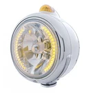 United Pacific 32426 Chrome Guide 682-C Headlight H4 W/ Amber Led. Fixed Price $268.99.