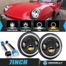 Pair 7" Led Headlights Hi/lo Beam Drl Angel Eyes Ring Lamp For Fiat 850 1967-72. Fixed Price $57.99.